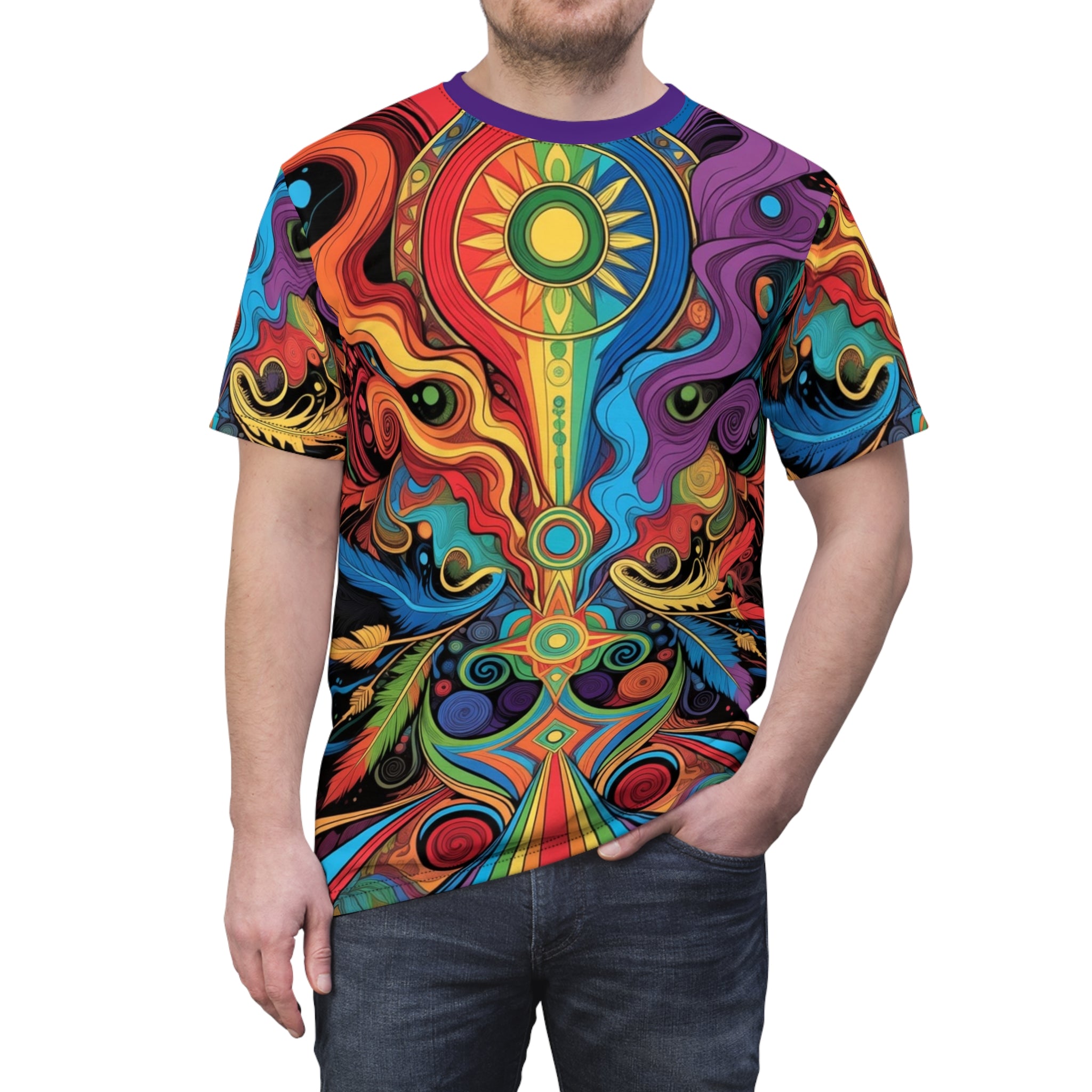 Cosmic Sunburst All-Over Print Tee