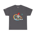 Rainbow Surfing Gnome Heavy Cotton T-Shirt