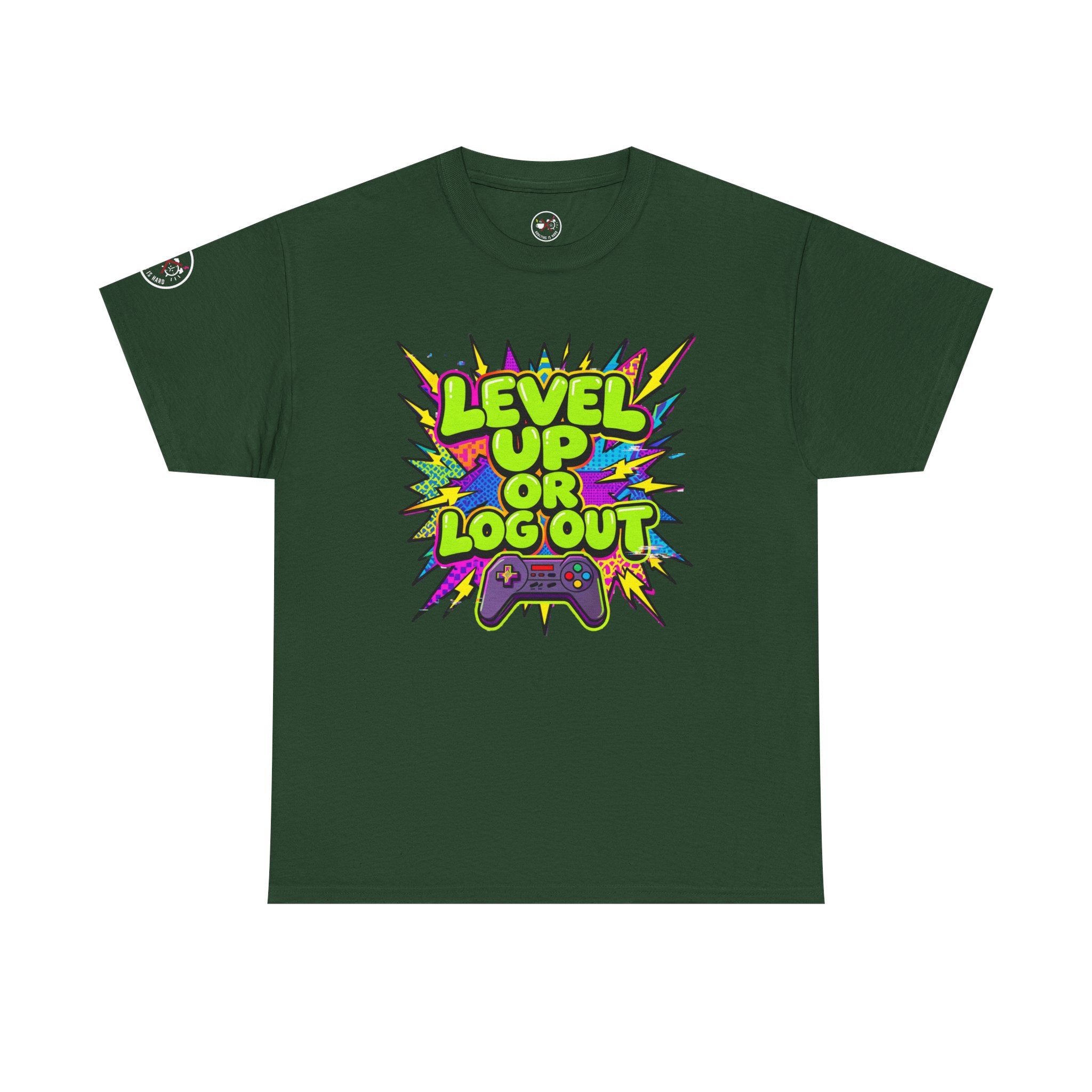Level Up or Log Out Heavy Cotton T-Shirt