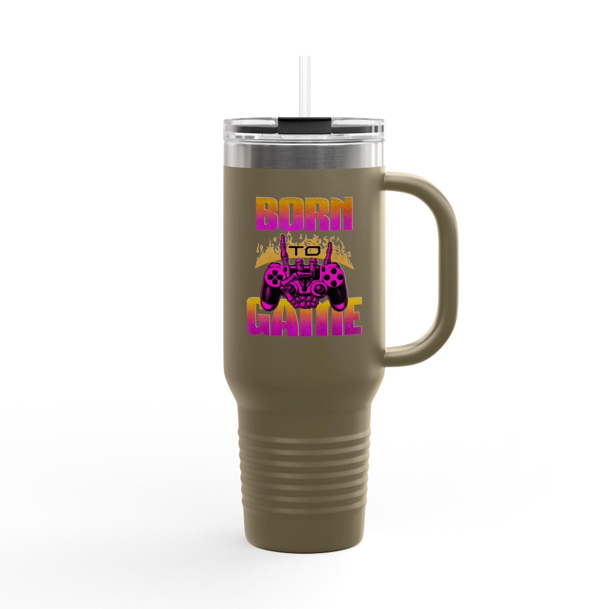 Born to Game 40oz Insulated Travel Mug