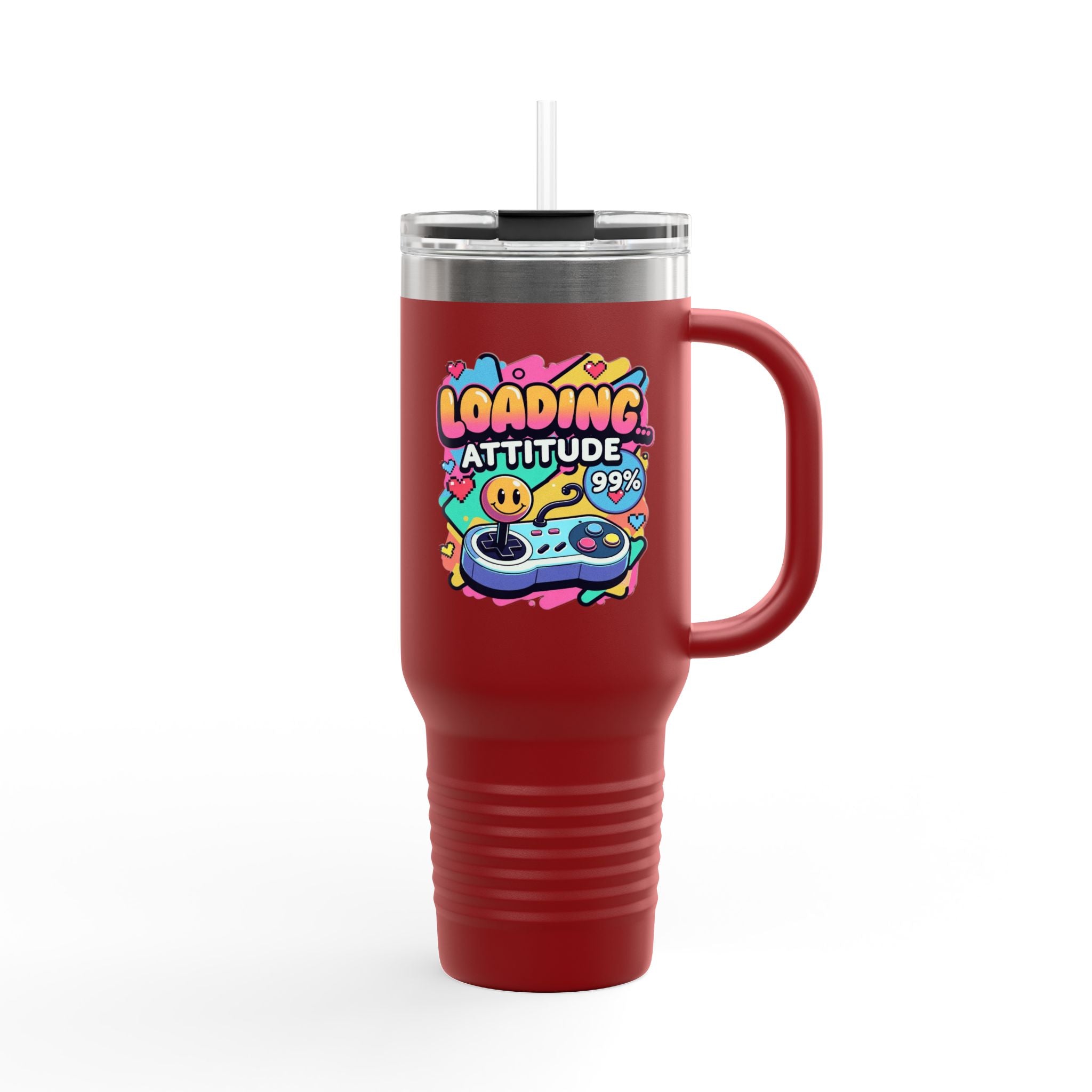 Loading Attitude 99% Retro Gamer 40oz insulated Travel Mug