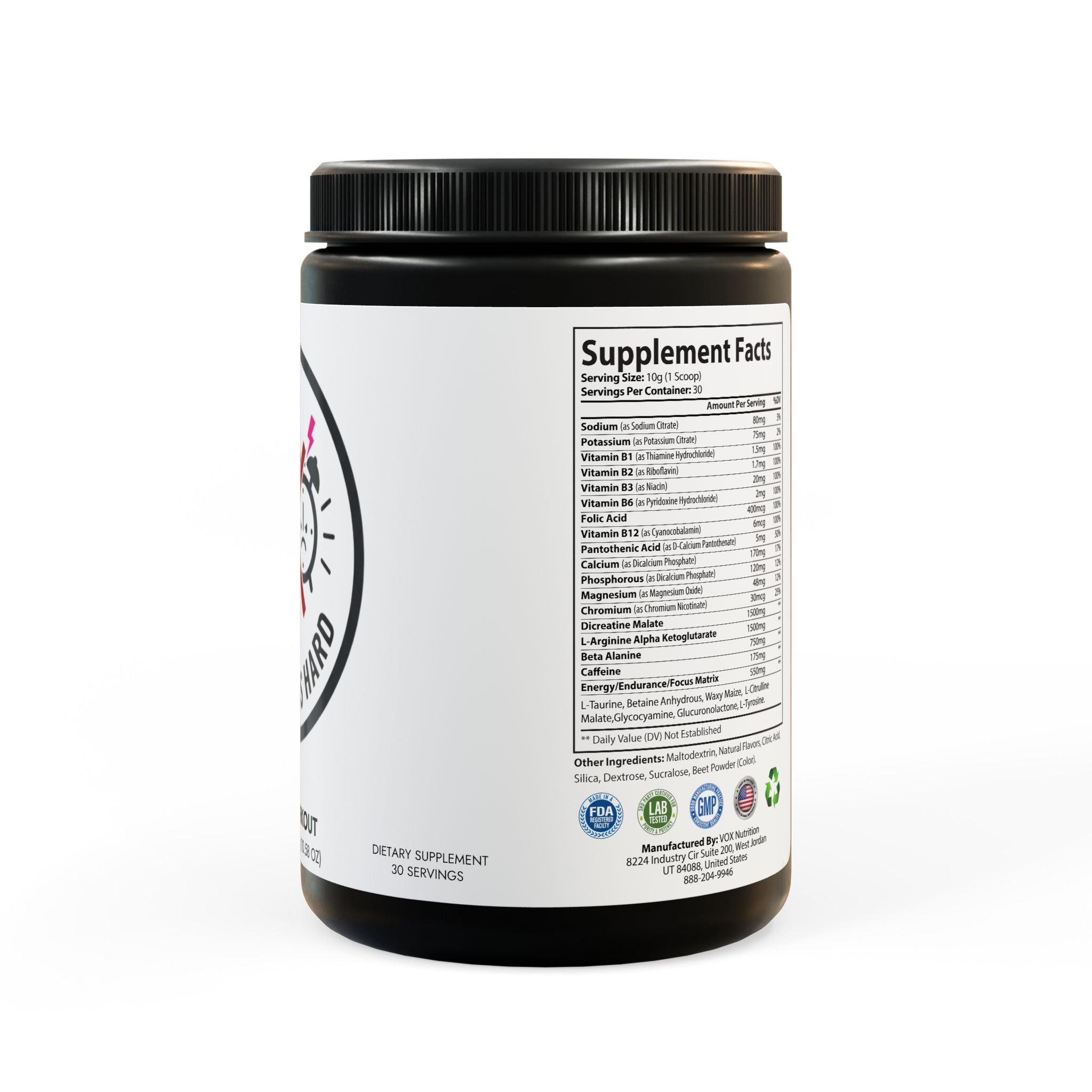 Adulting Is Hard Pre-Workout Supplement, Watermelon (300g, 10.58oz)