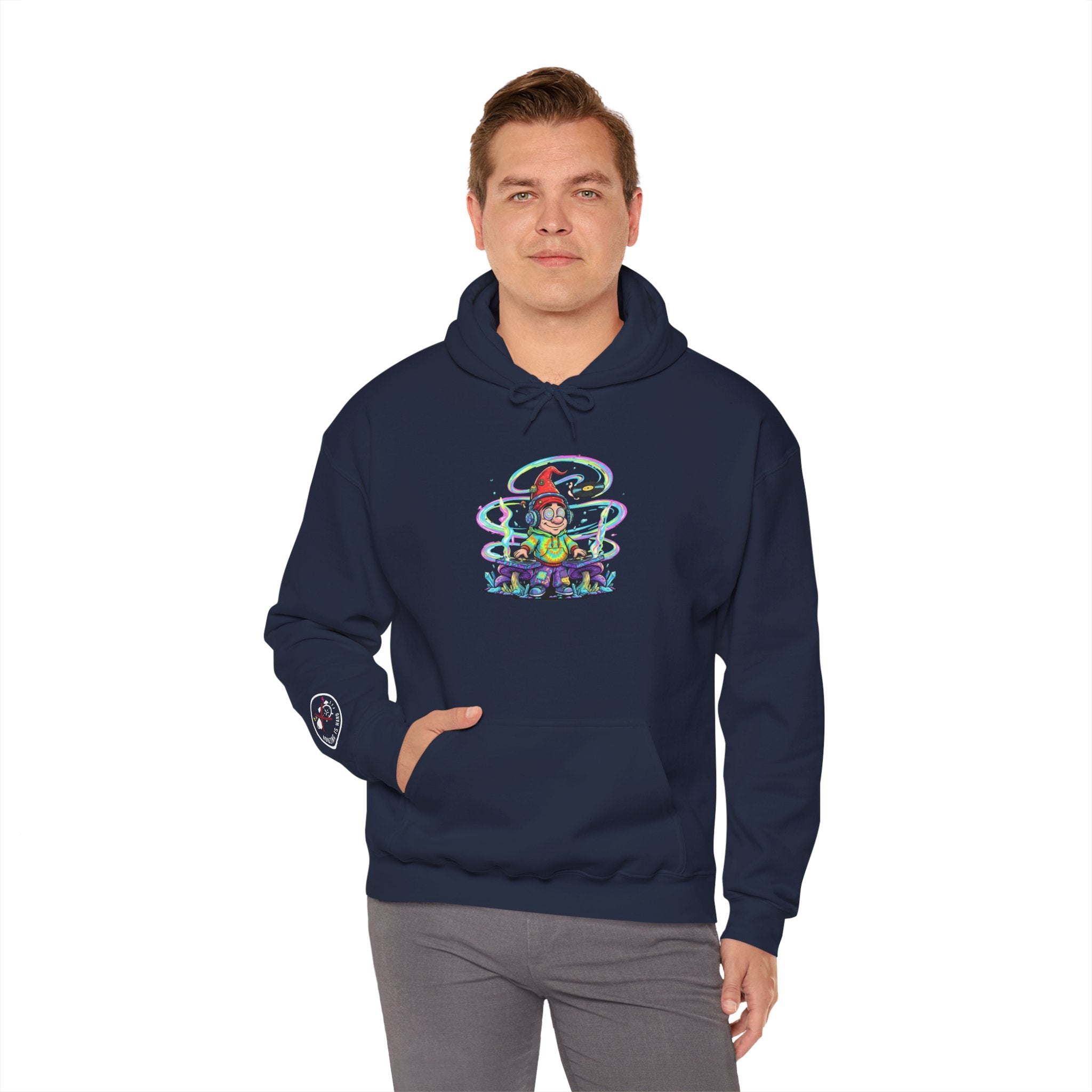 Psychedelic DJ Mushroom Hooded Sweatshirt
