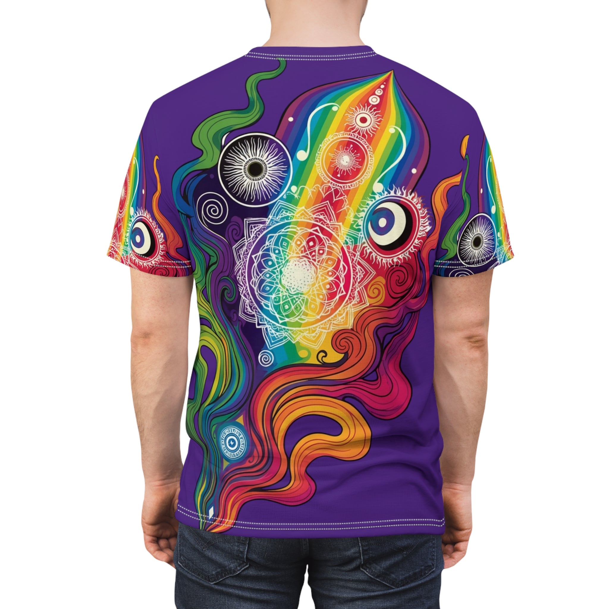 Psychedelic Rainbow Cosmic Tee