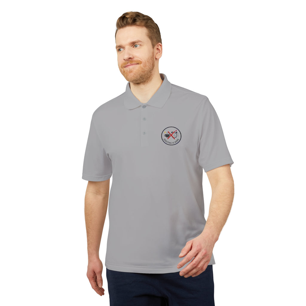 Adulting Is Hard Unisex Performance Polo Tee