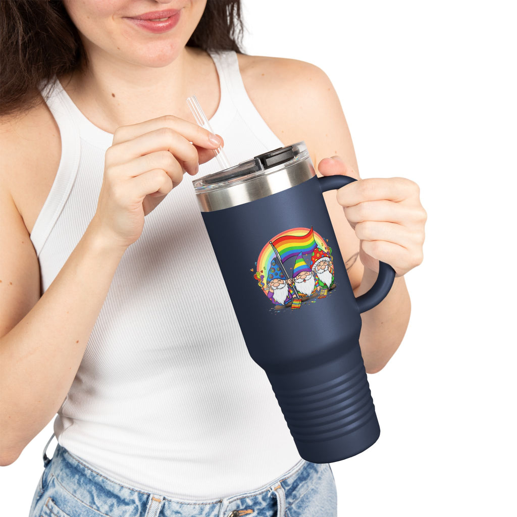Pride Gnome 40oz Insulated Travel Mug