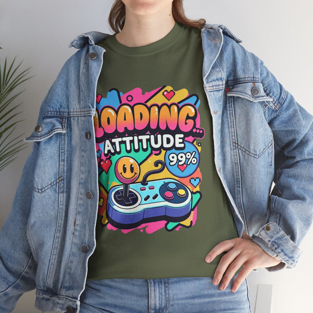 Loading Attitude Retro Gaming Heavy Cotton Tee