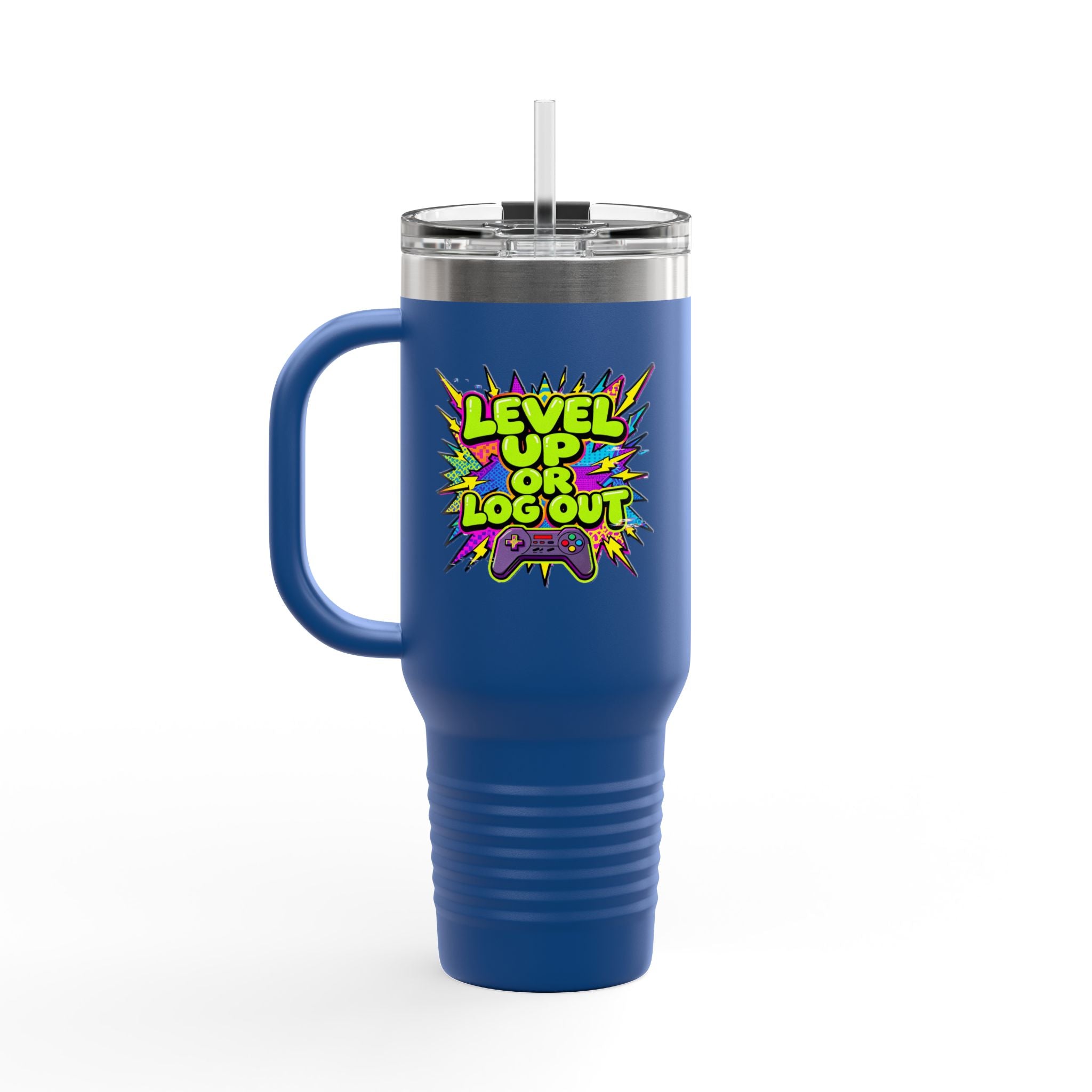 Level Up or Log Out 40oz Insulated Travel Mug