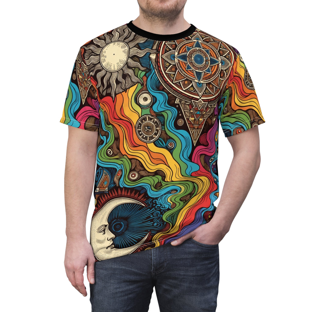 Psychedelic Sun & Moon All-Over Print Tee