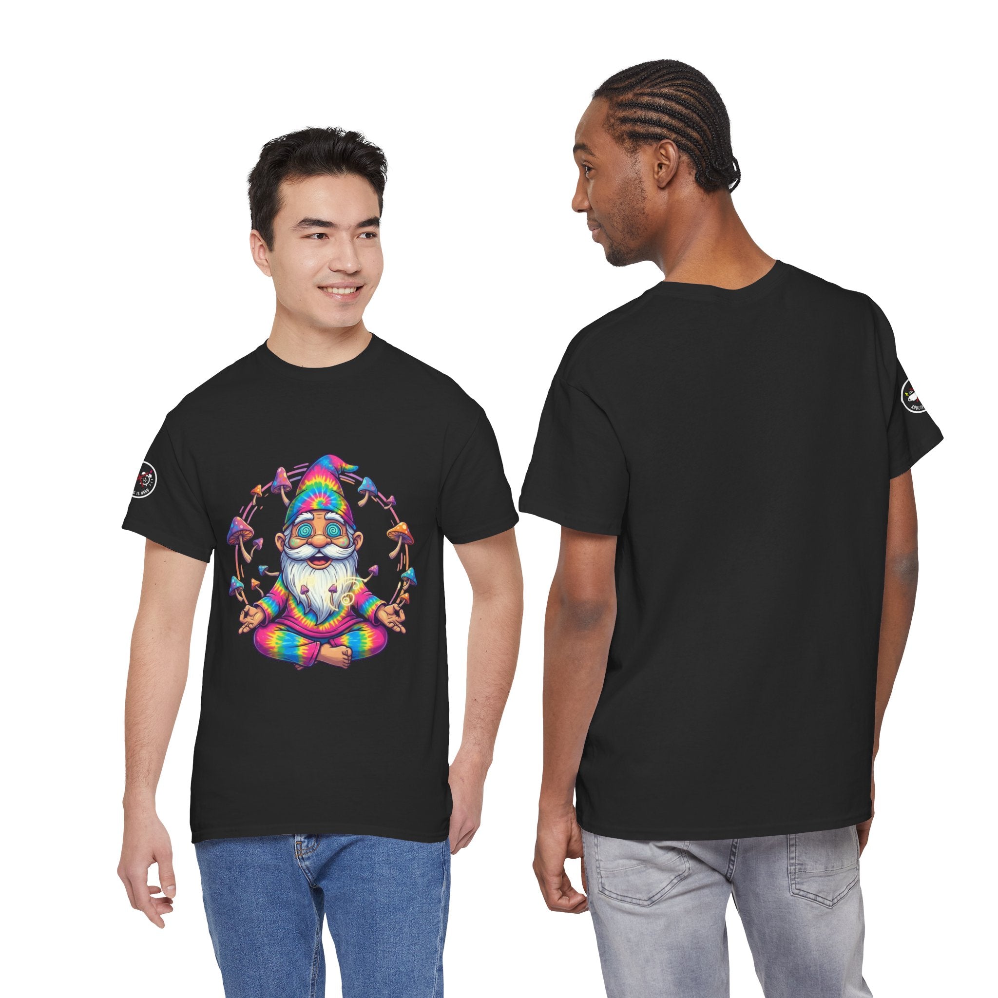 Mushroom Meditation Gnome Heavy Cotton Tee