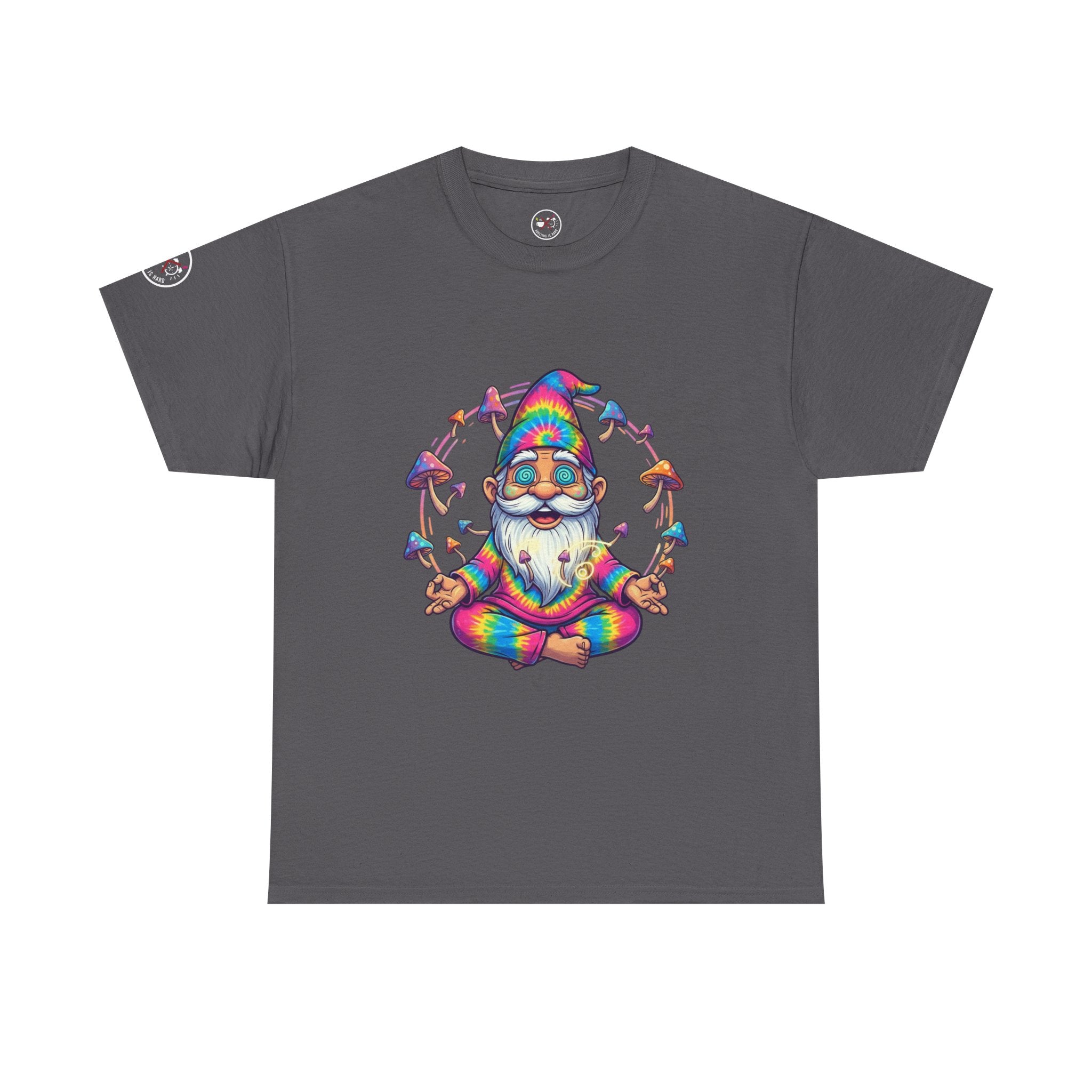 Mushroom Meditation Gnome Heavy Cotton Tee