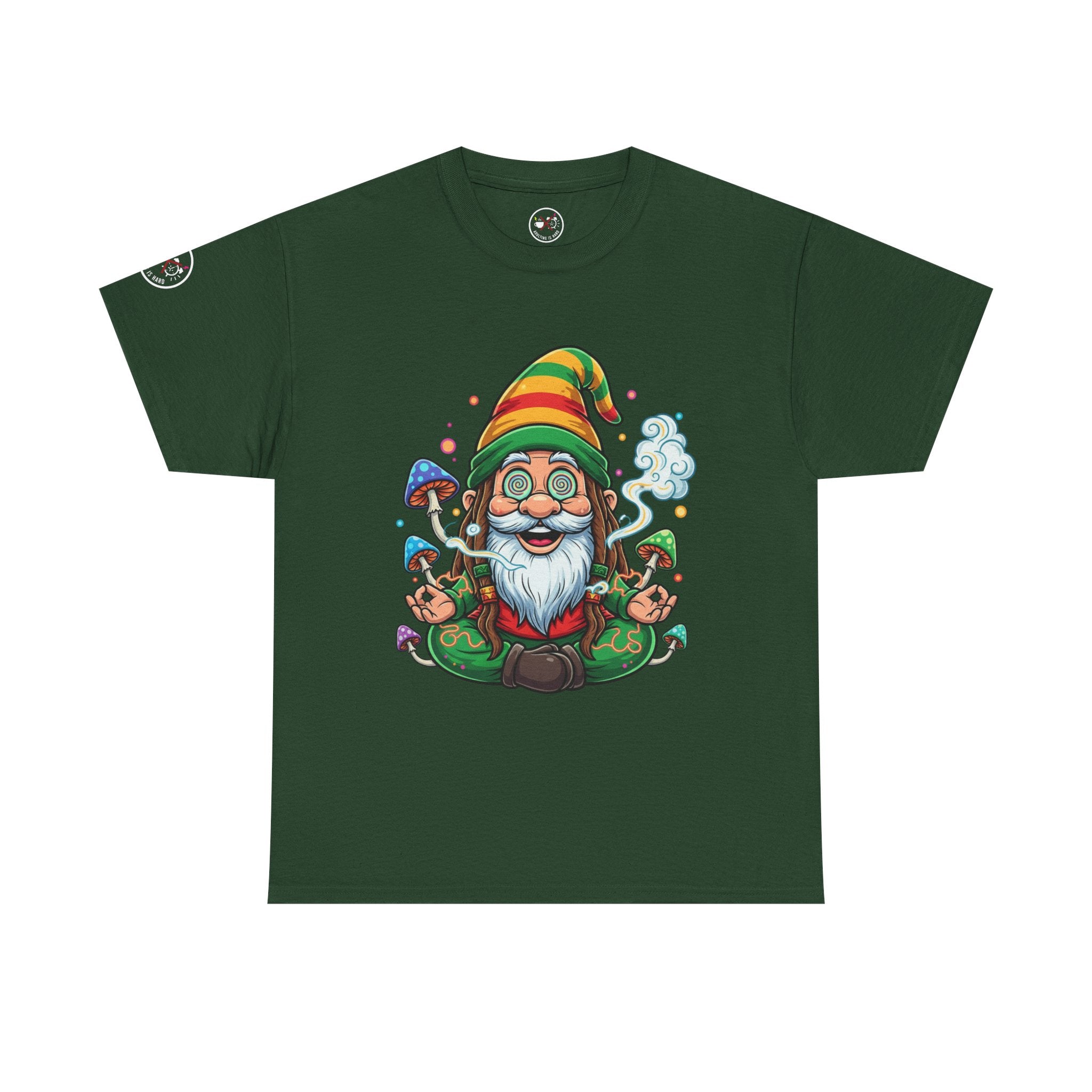 Gnome Meditation Heavy Cotton T‑Shirt