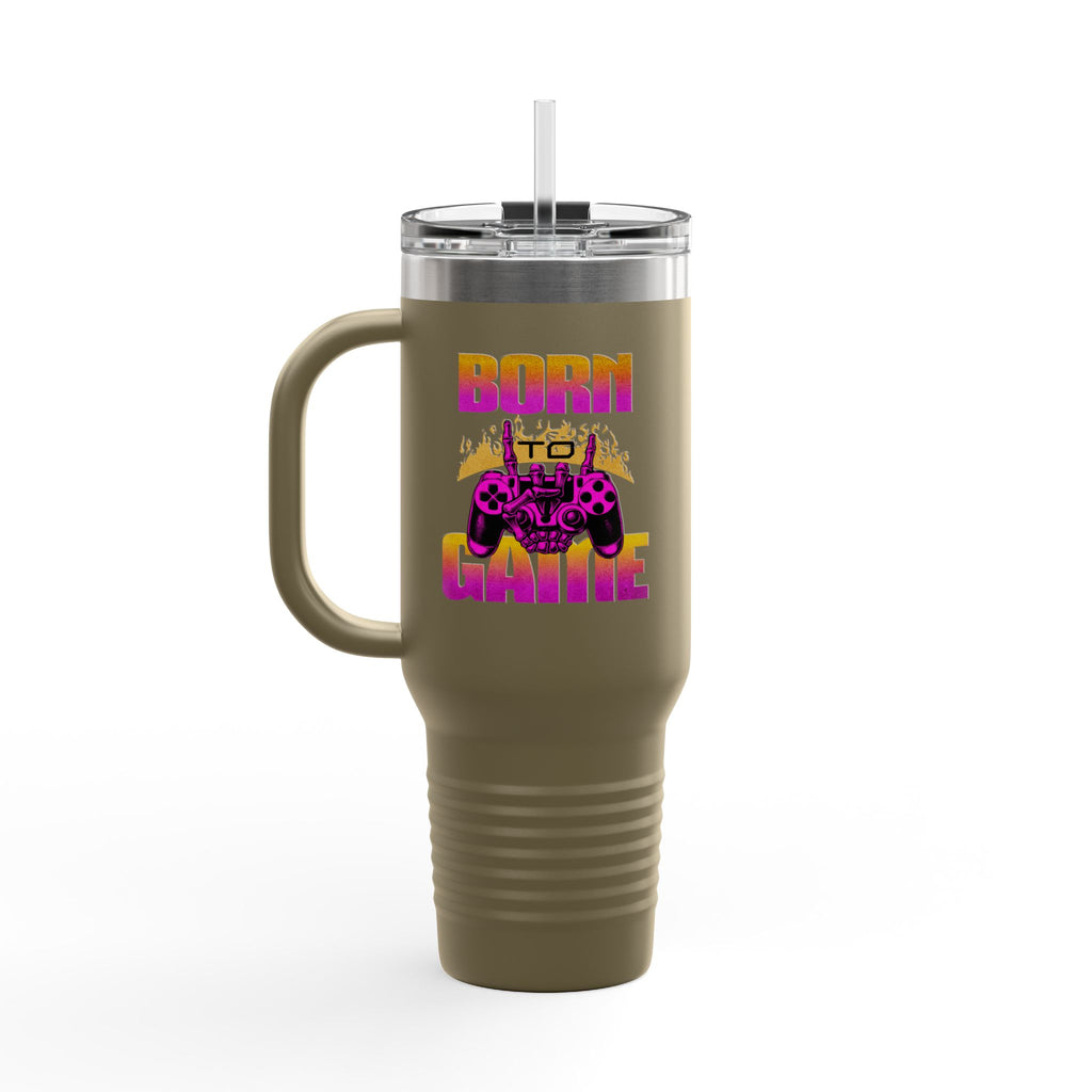Born to Game 40oz Insulated Travel Mug