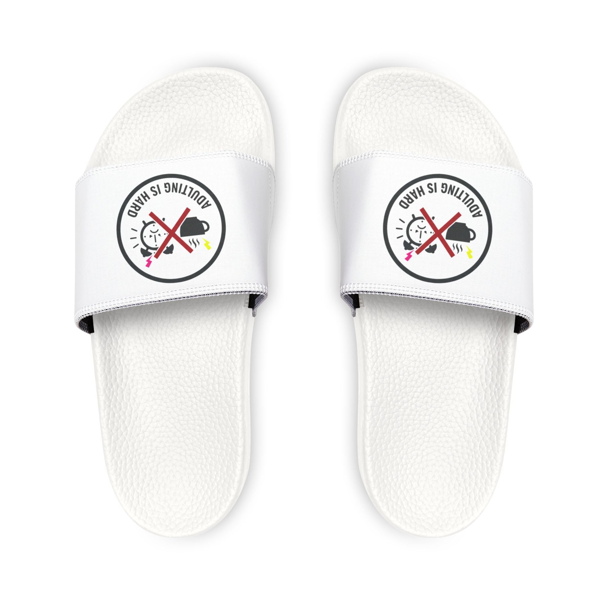 Adulting Is Hard Men's Removable-Strap Sandals