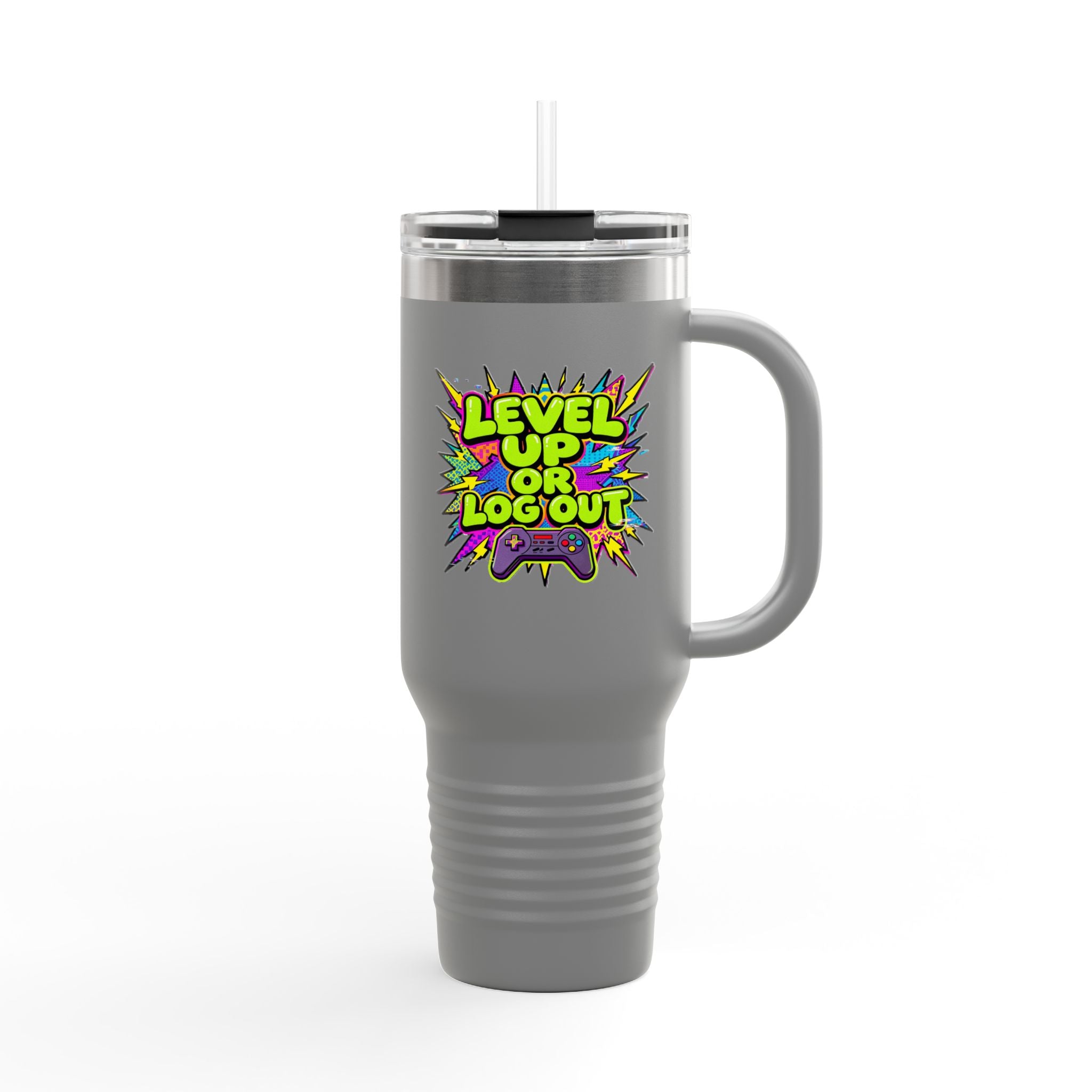 Level Up or Log Out 40oz Insulated Travel Mug