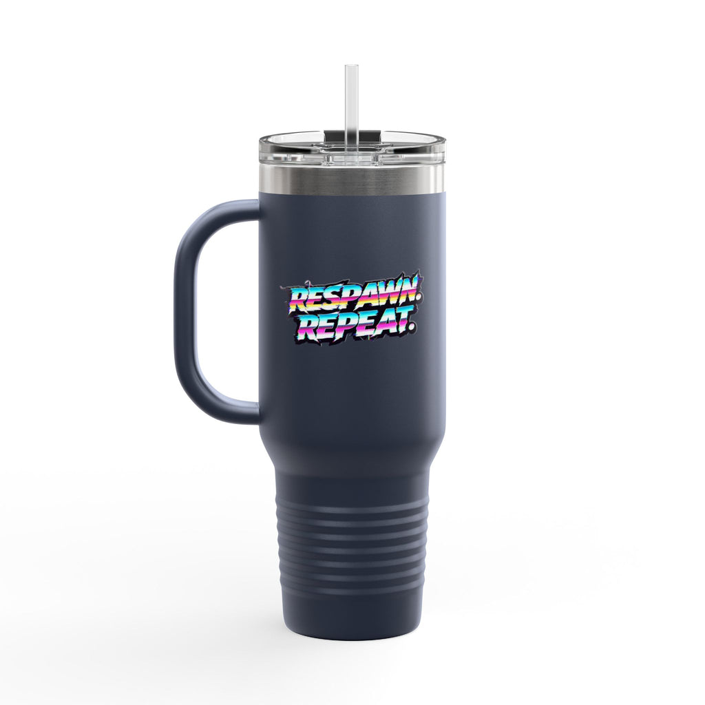 Respawn & Repeat Retro Gamer 40oz Insulated Travel Mug