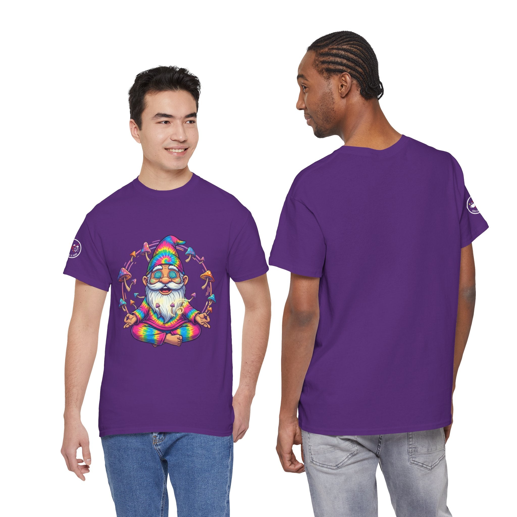 Mushroom Meditation Gnome Heavy Cotton Tee