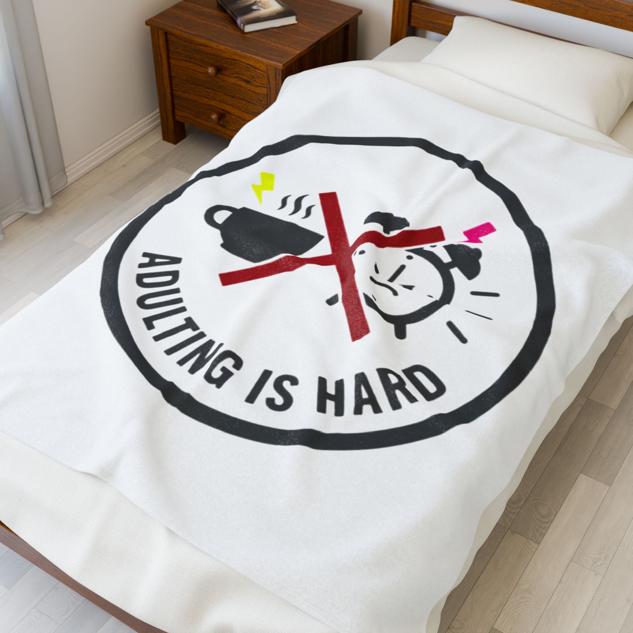 Adulting Is Hard Plush Blanket