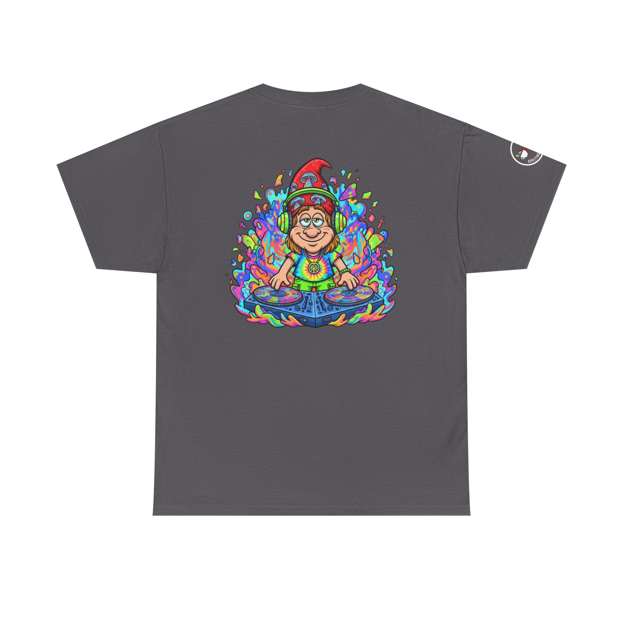 Hippie DJ Back Print Heavy Cotton Tee