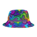 Psychedelic Swirl Bucket Hat — Vibrant Rainbow AOP