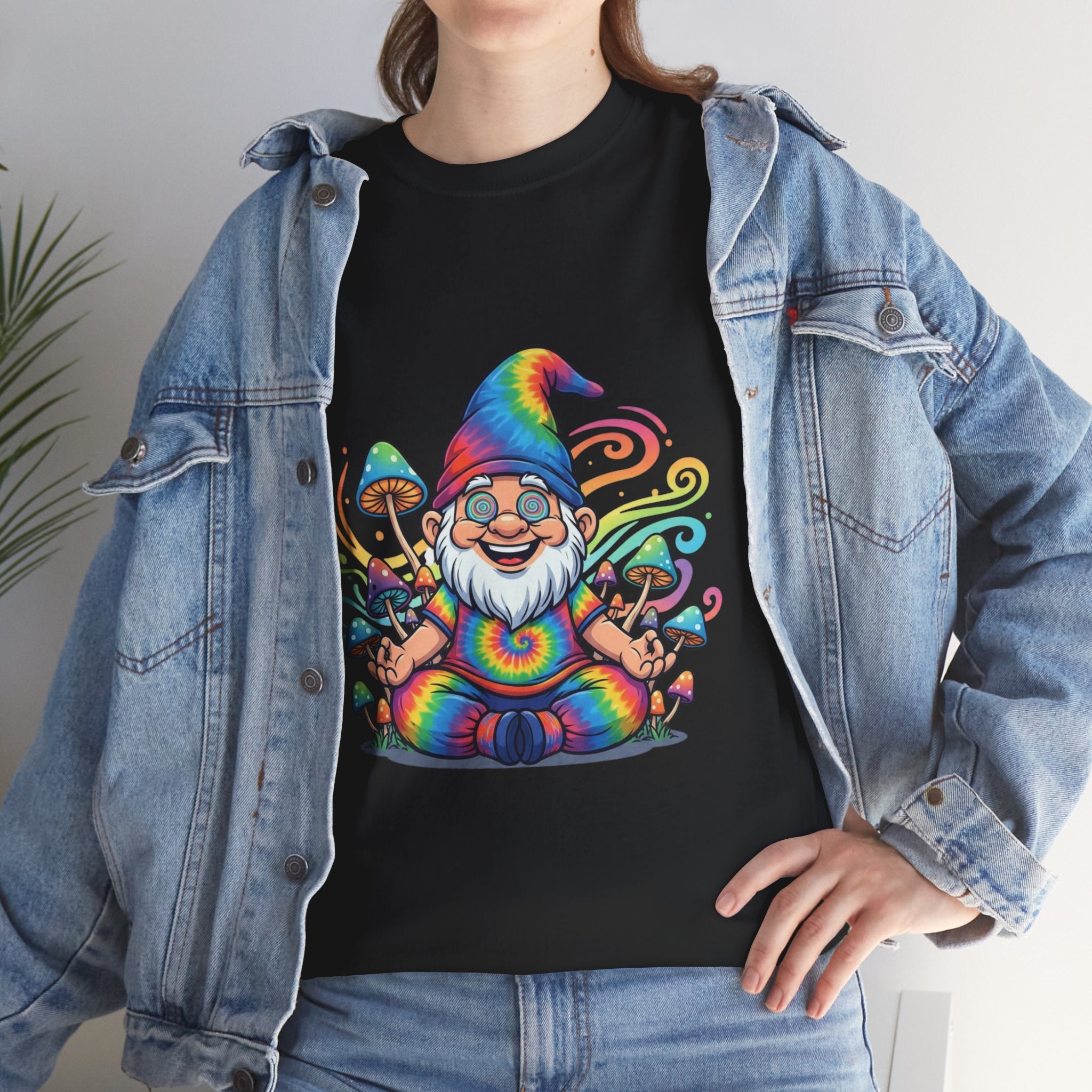 Psychedelic Gnome Heavy Cotton T-Shirt