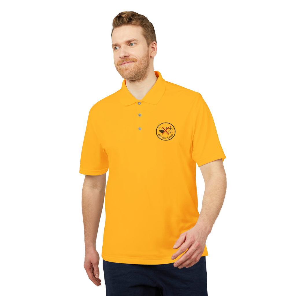 Adulting Is Hard Unisex Performance Polo Tee