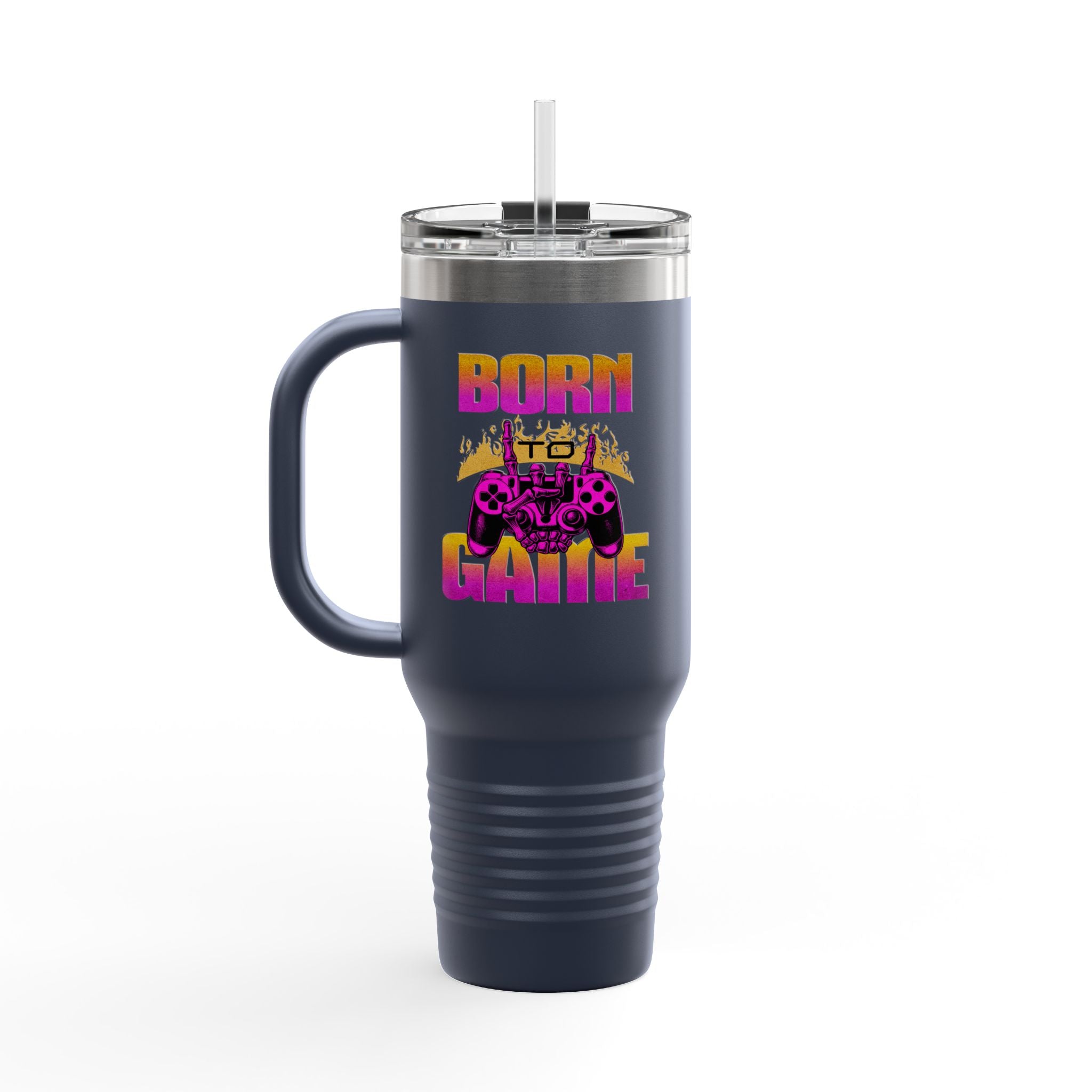 Born to Game 40oz Insulated Travel Mug