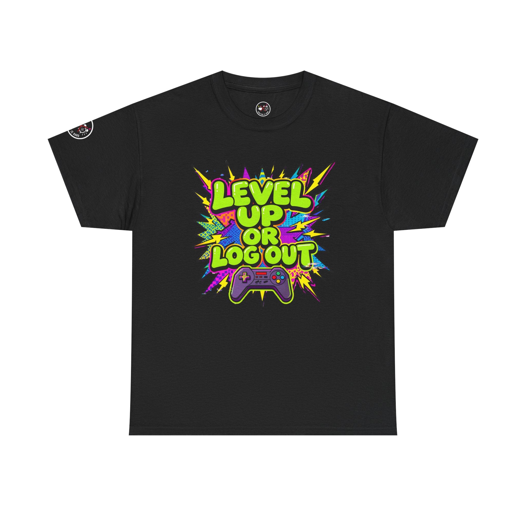 Level Up or Log Out Heavy Cotton T-Shirt