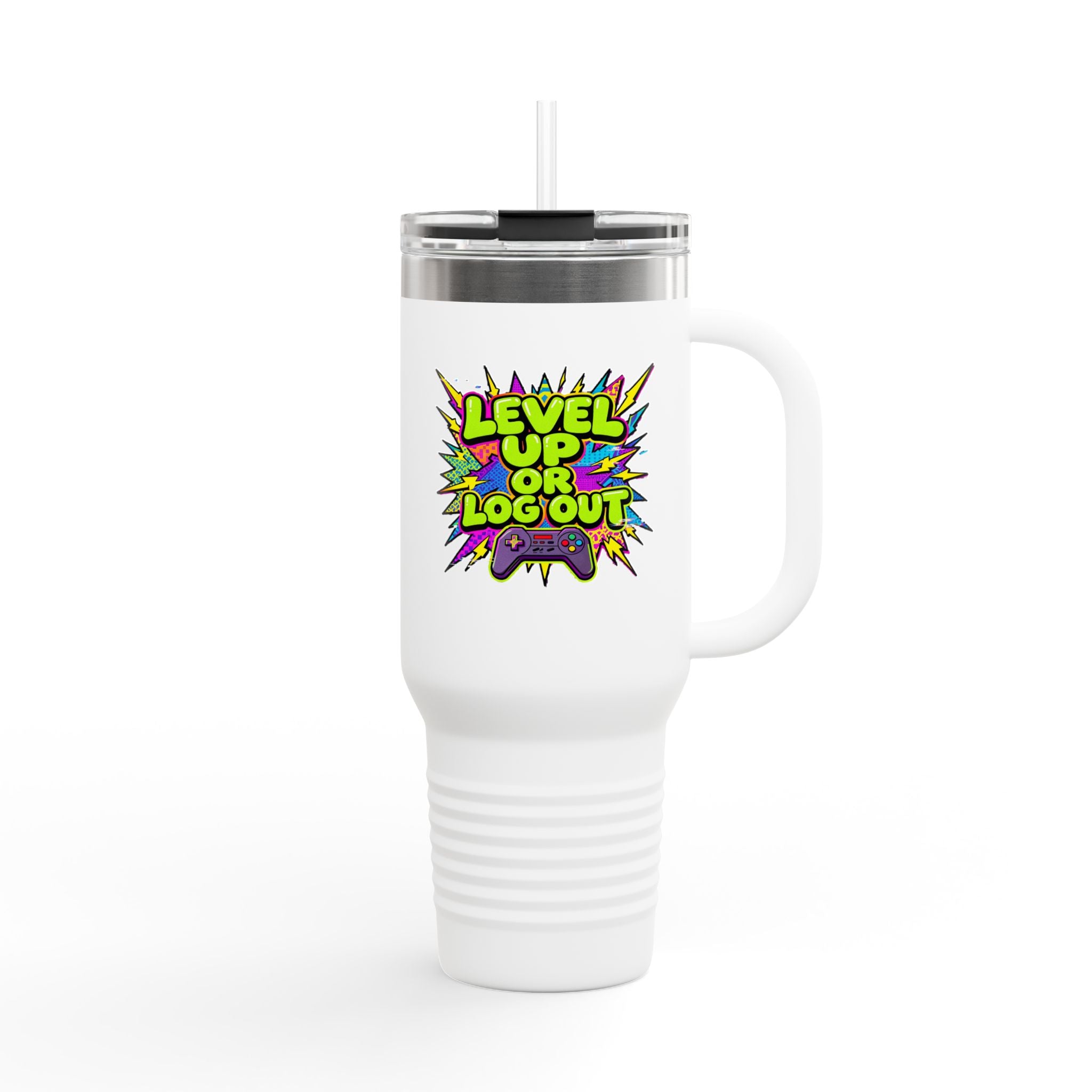 Level Up or Log Out 40oz Insulated Travel Mug